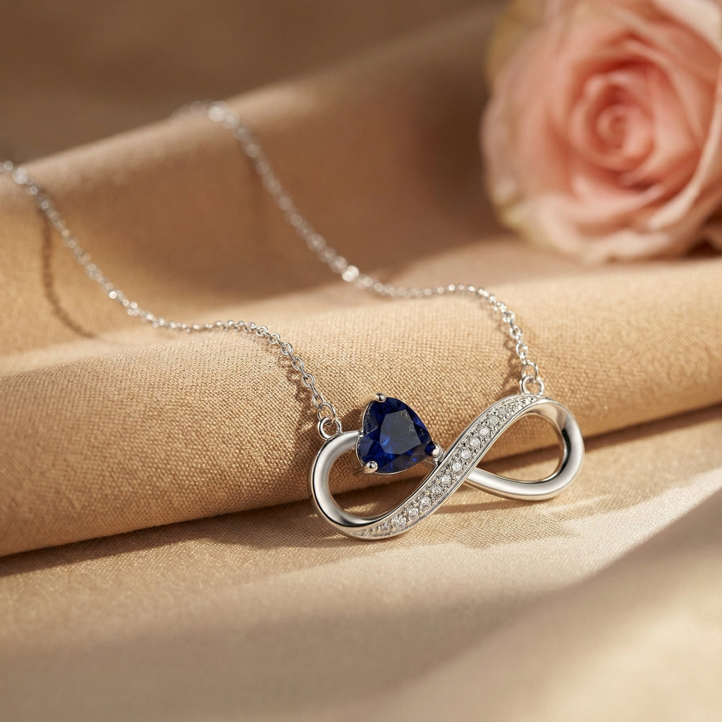 Infinity Birthstone Necklace | Luxury Gift Box