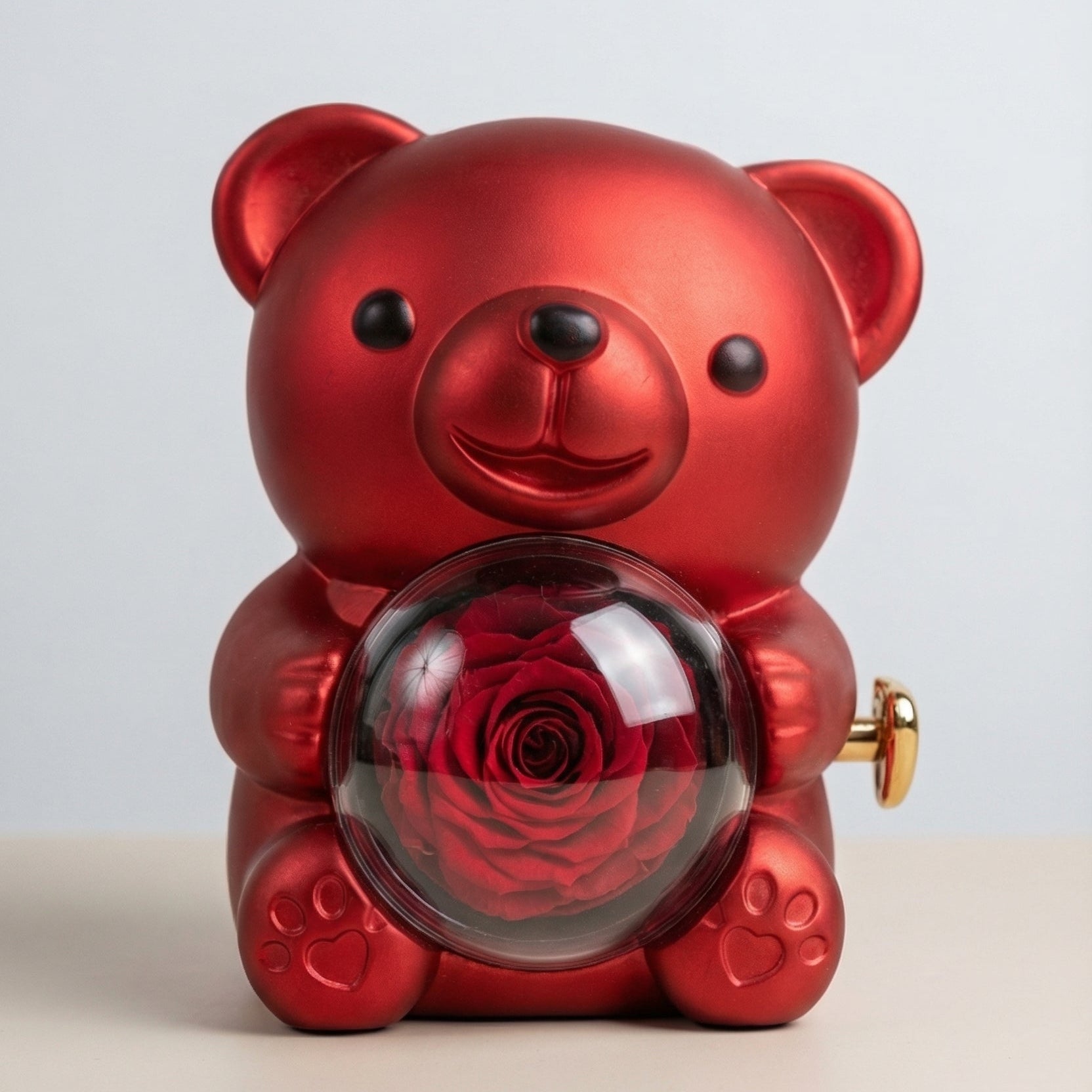 Rose Bear Necklace Gift Set