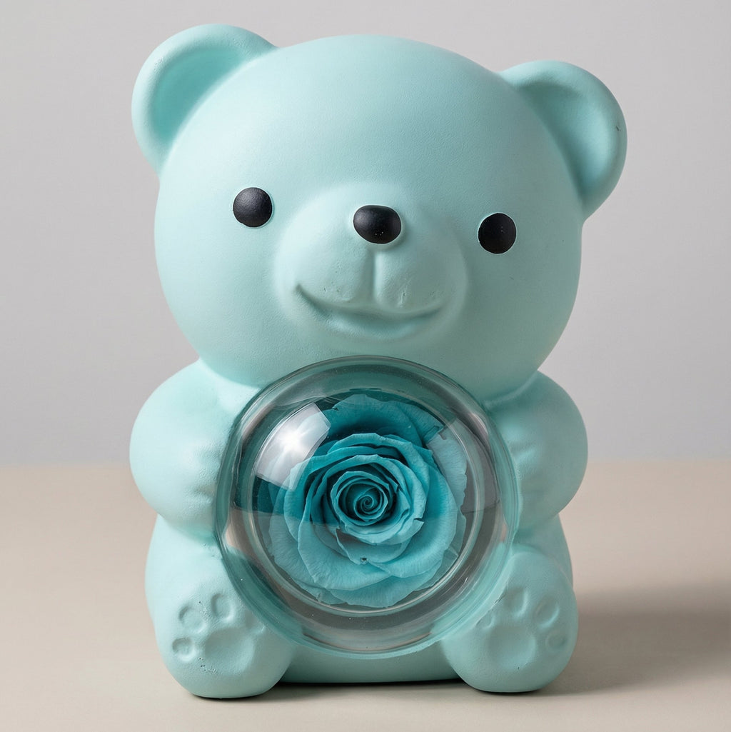 Rose Bear Necklace Gift Set