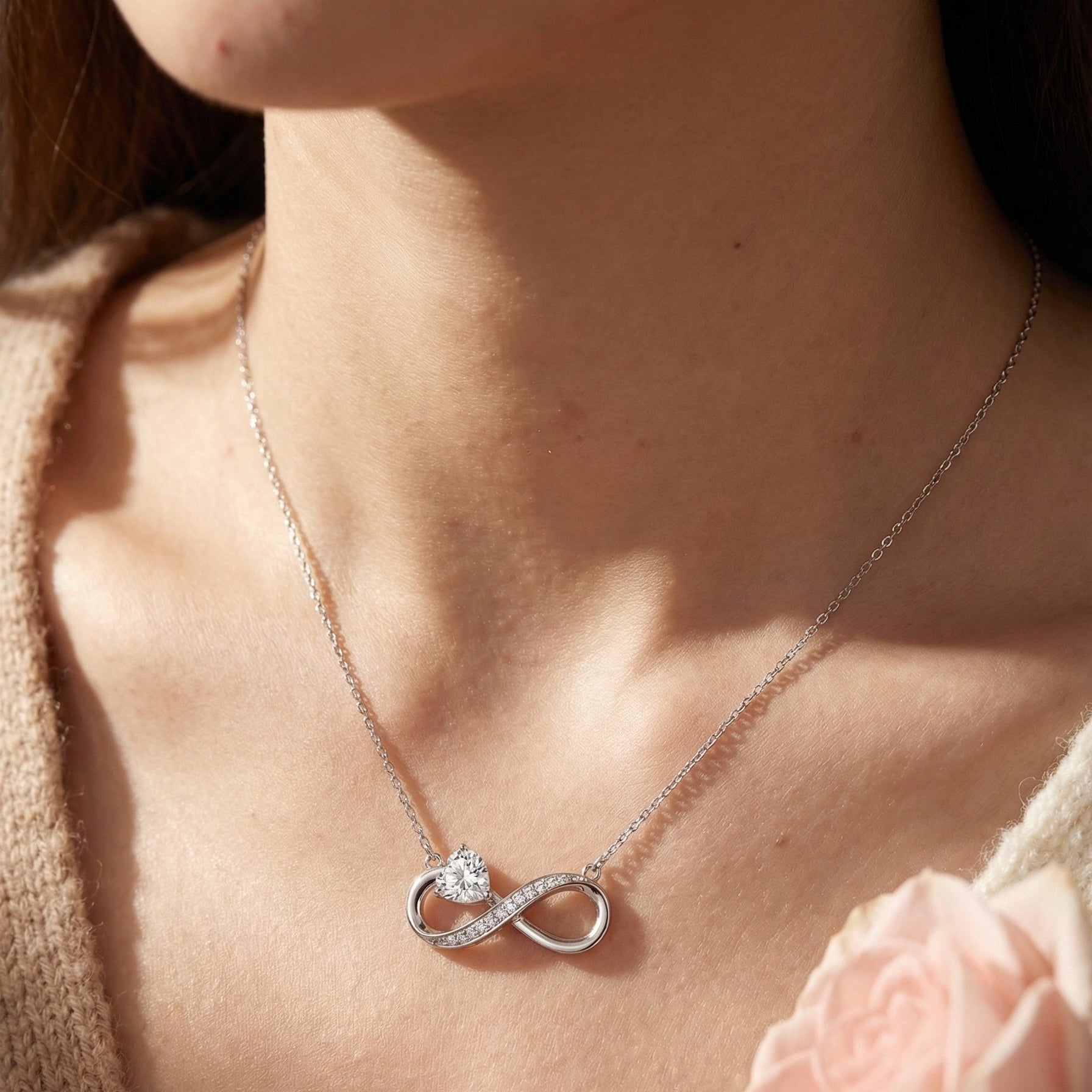 Infinity Birthstone Necklace | Luxury Gift Box