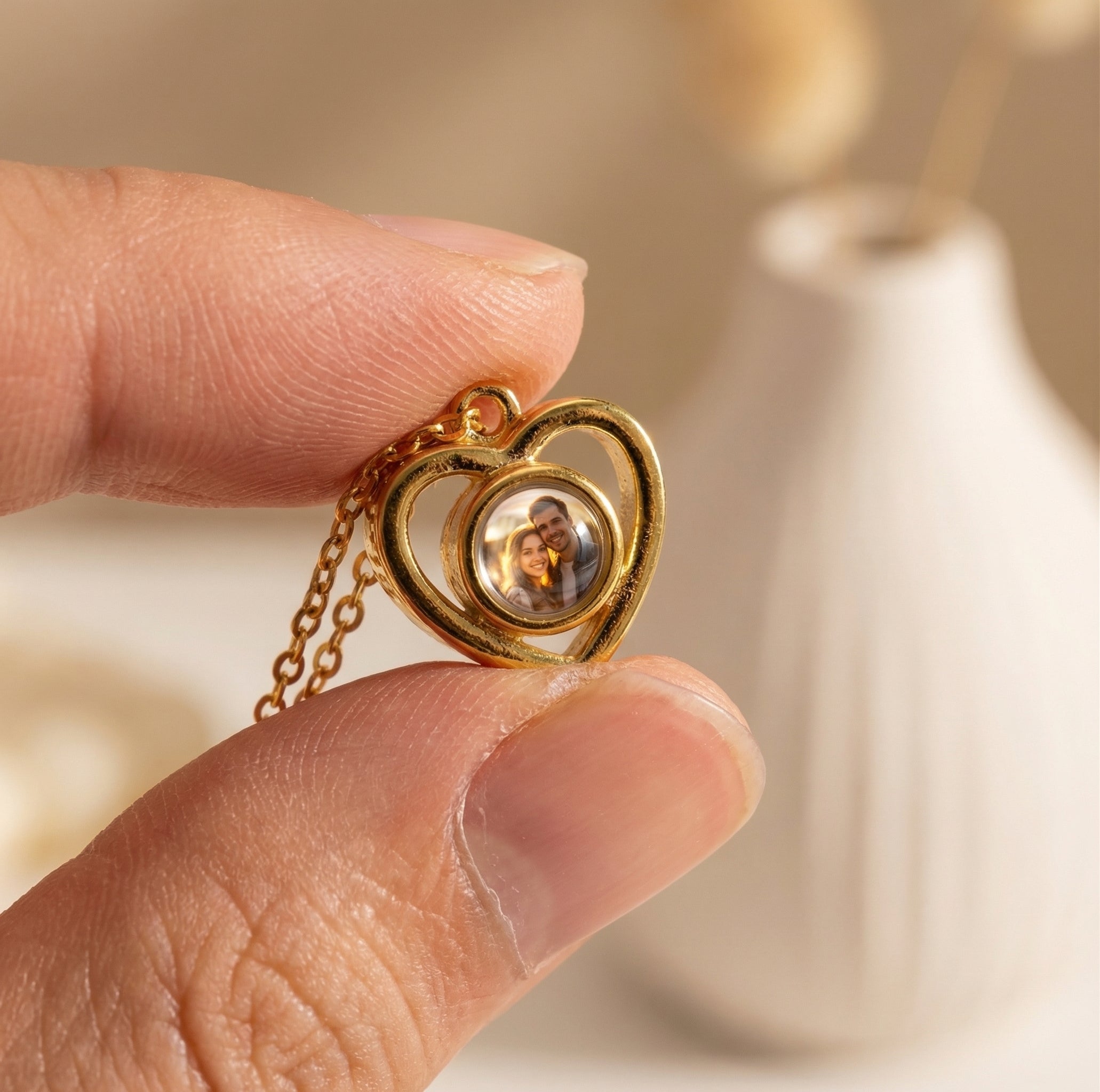 Custom Photo Projection Necklace | The Perfect Meaningful Gift