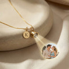 Initial & Photo Projection Necklace